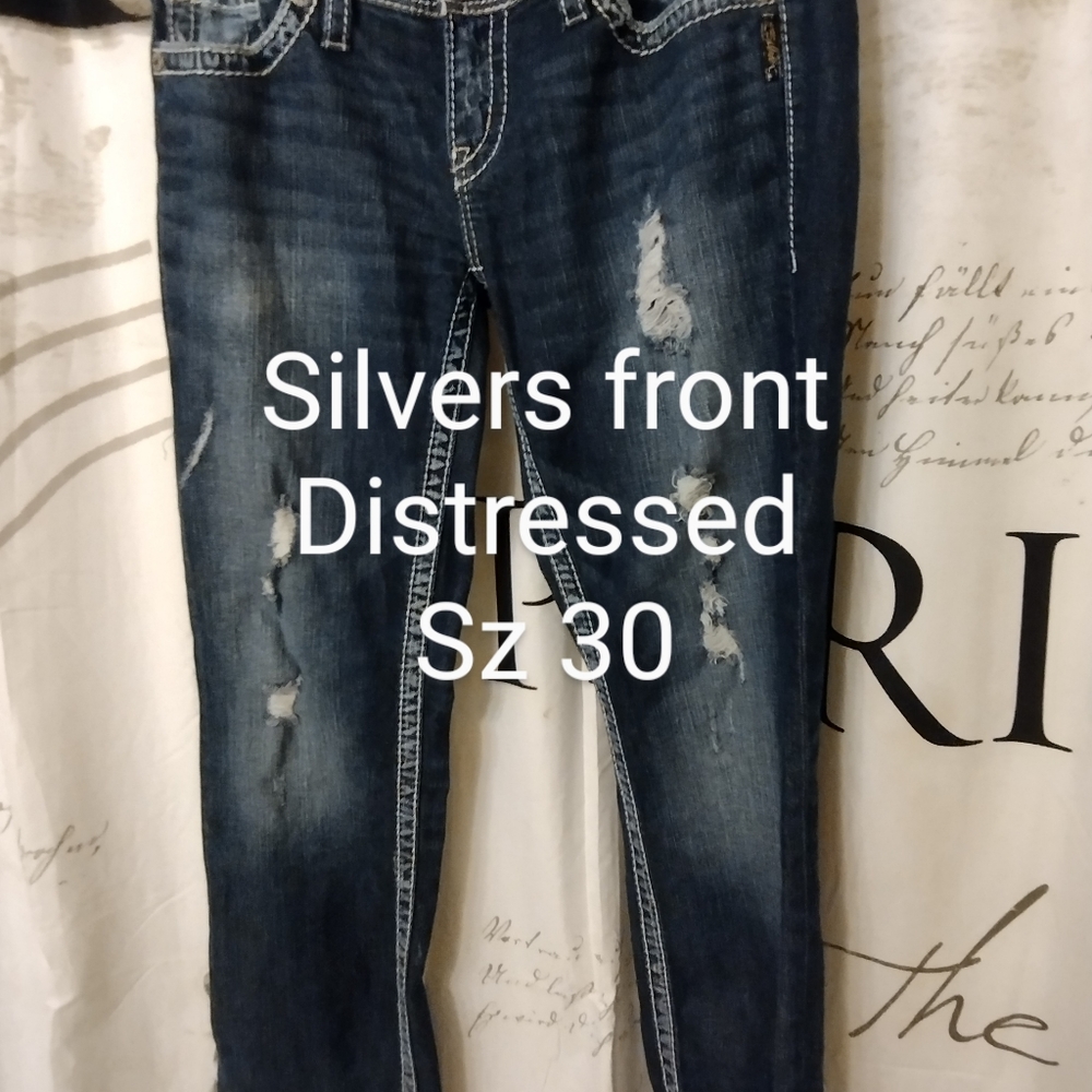 Silver Distressed size 30 jeans